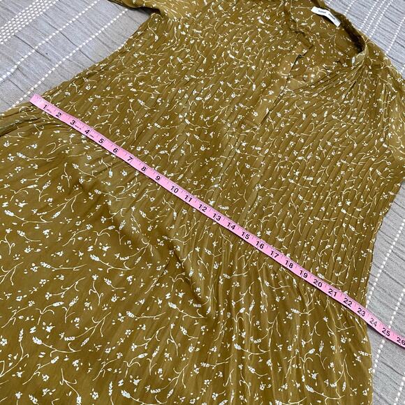 Samsoe Samsoe Pleated Elm Midi Sheer Dress Women’s Size Large Minimalist Flowy - Picture 10 of 10